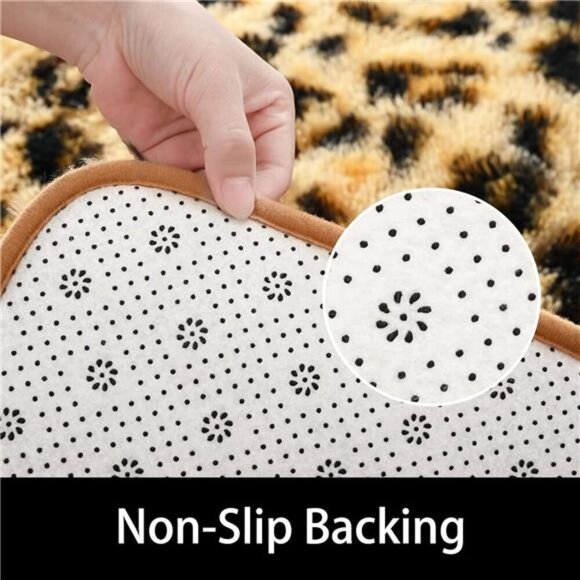 Fluffy Leopard Rug,Premium Cheetah Print Rugs, Soft Comfy Faux Fur Animal Carpet - Picture 4 of 7